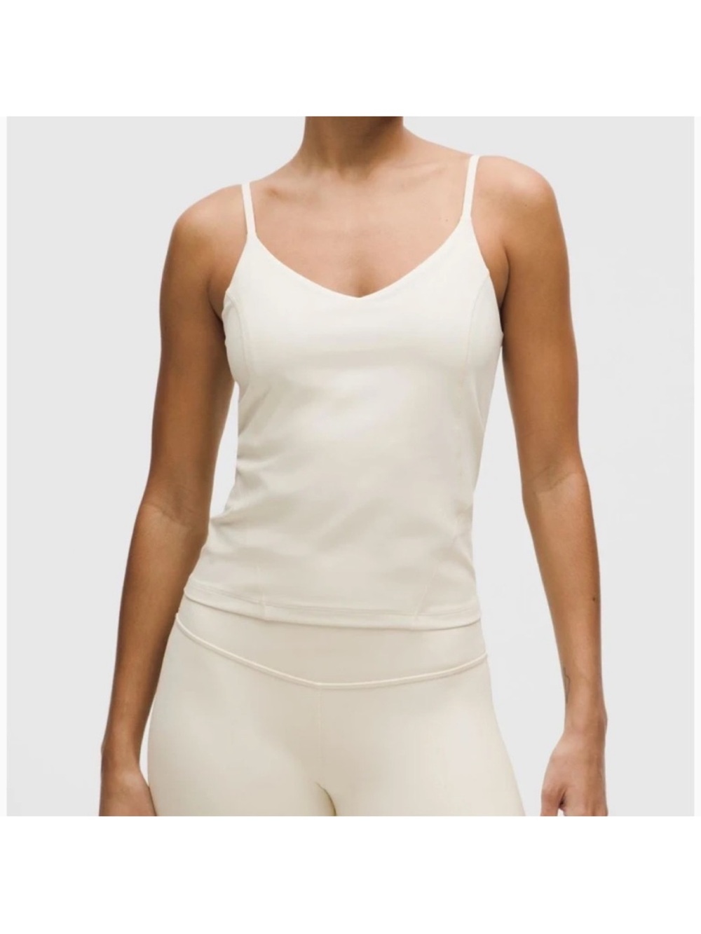 Lululemon Align Waist-Length Cami Tank C/D Cup Light Ivory size 4